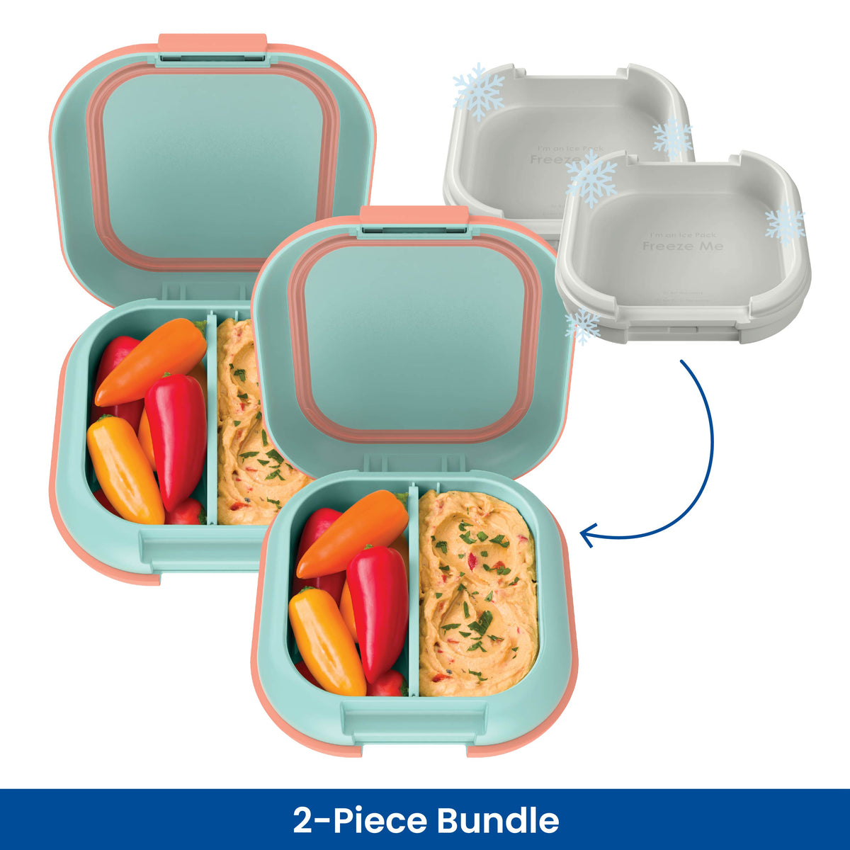 Bentgo Chill Mini Lunch Box (2-Pack) - Seaside Papaya