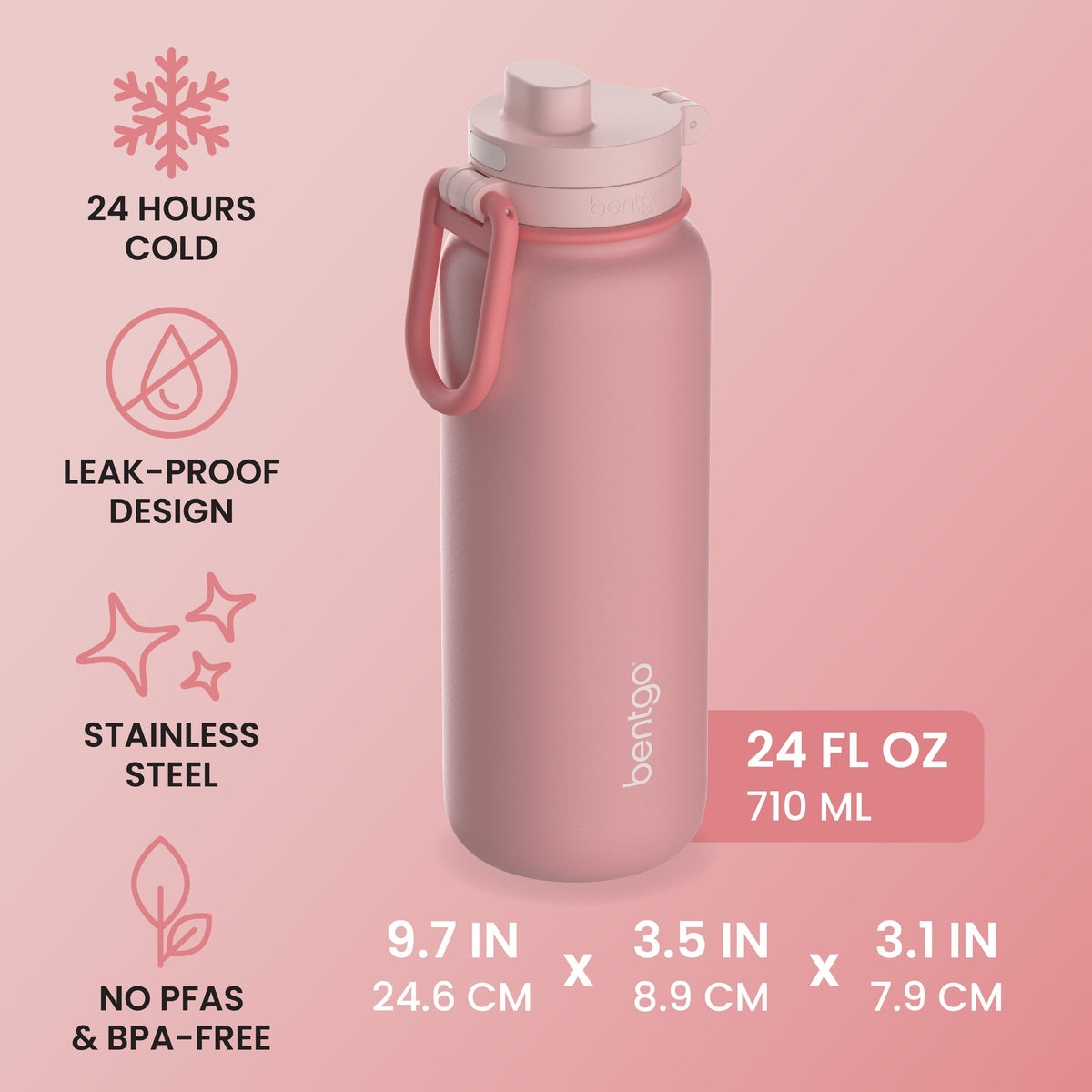 Bentgo Flip 2-in-1 Water Bottle (24 fl oz)