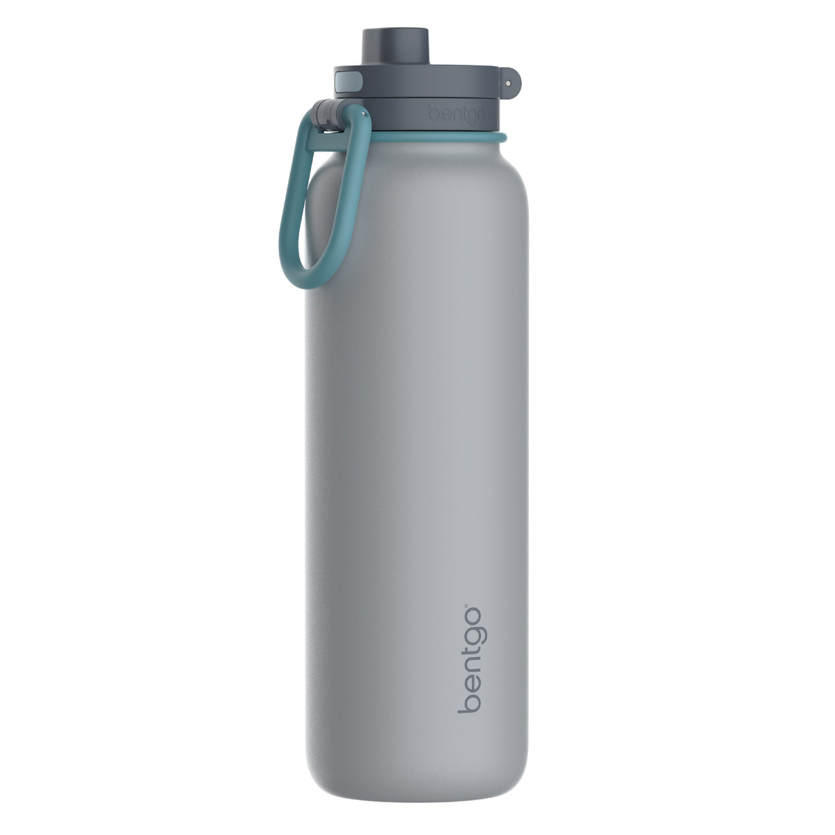 Bentgo Flip 2-in-1 Water Bottle (32 fl oz) - Gray Surf