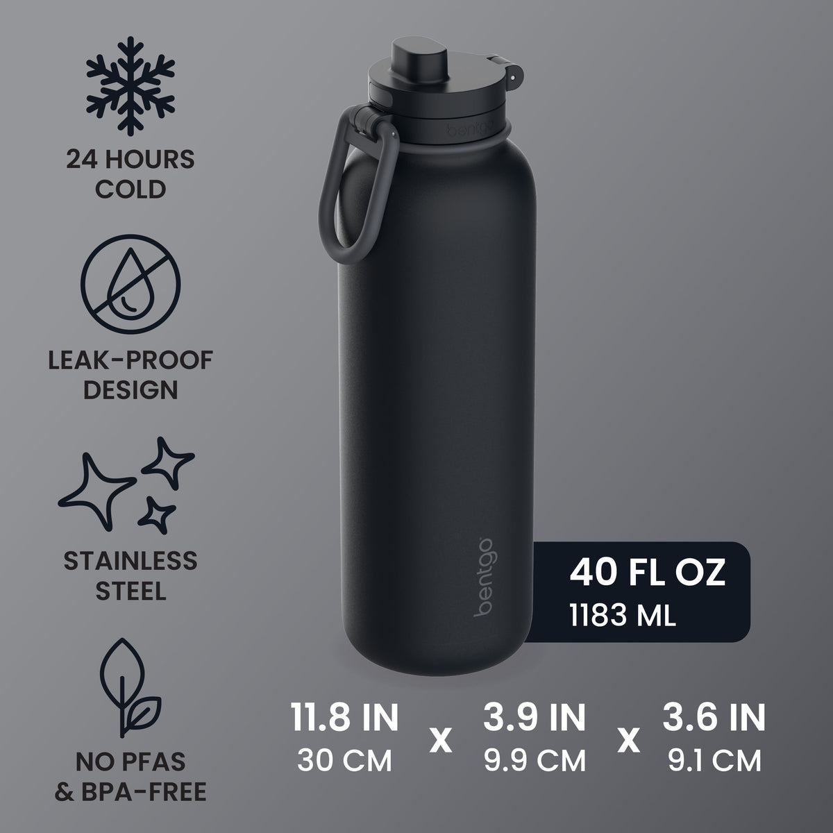 Bentgo Flip 2-in-1 Water Bottle (40 fl oz)