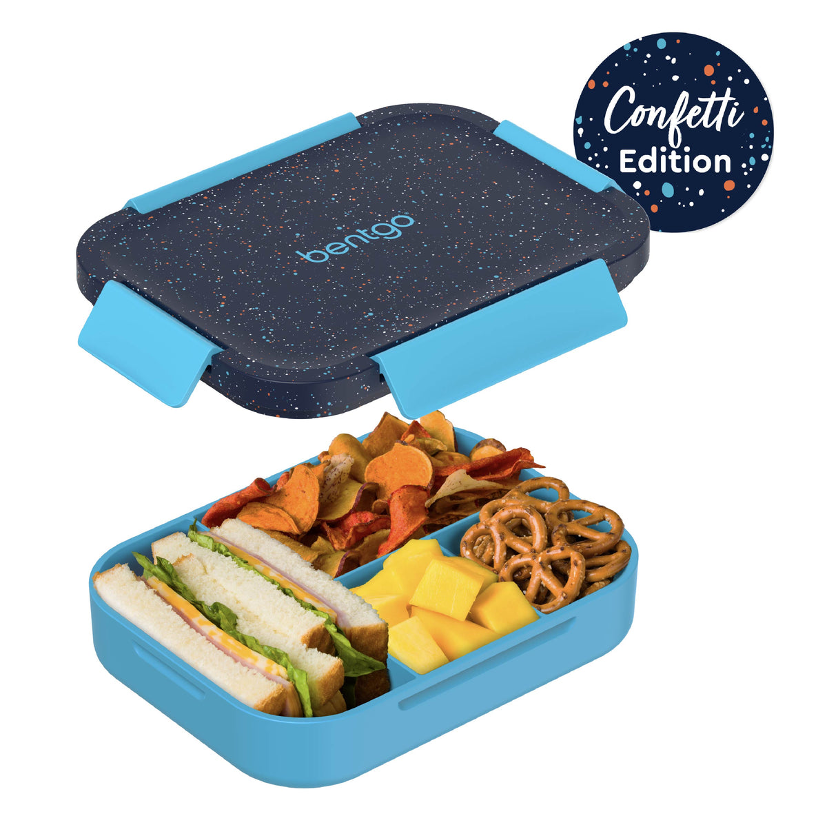 Bentgo Kids Snap & Go Lunch Box - Abyss Blue Speckle Confetti