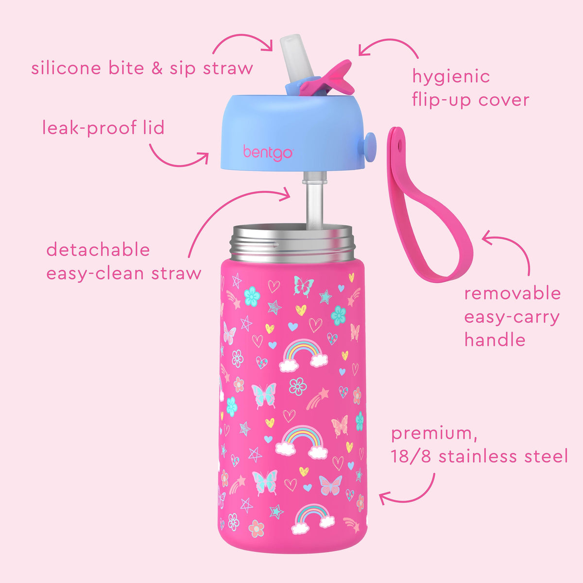 Bentgo Kids Stainless Steel Insulated Water Bottle