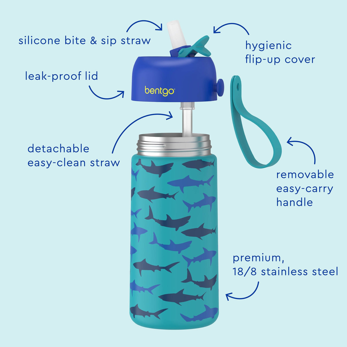 Bentgo Kids Stainless Steel Insulated Water Bottle