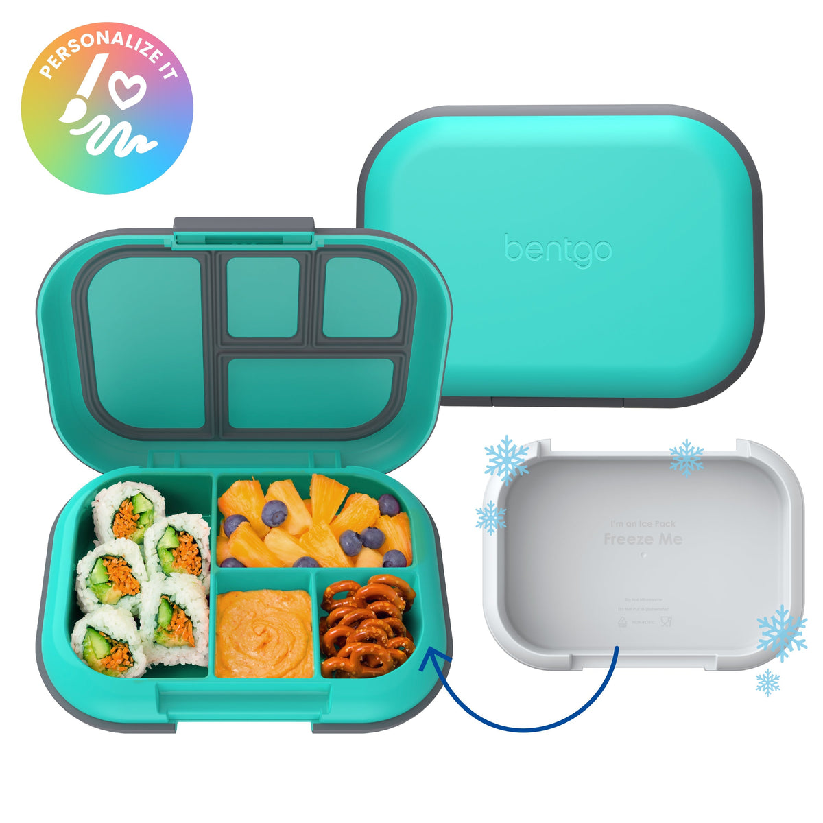 Bentgo Chill Kids Lunch Box - Electric Aqua
