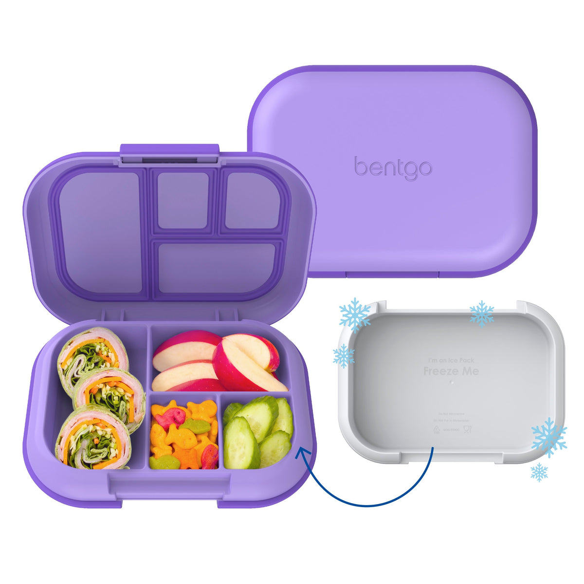 Bentgo Chill Kids Lunch Box (2-Pack) - Purple