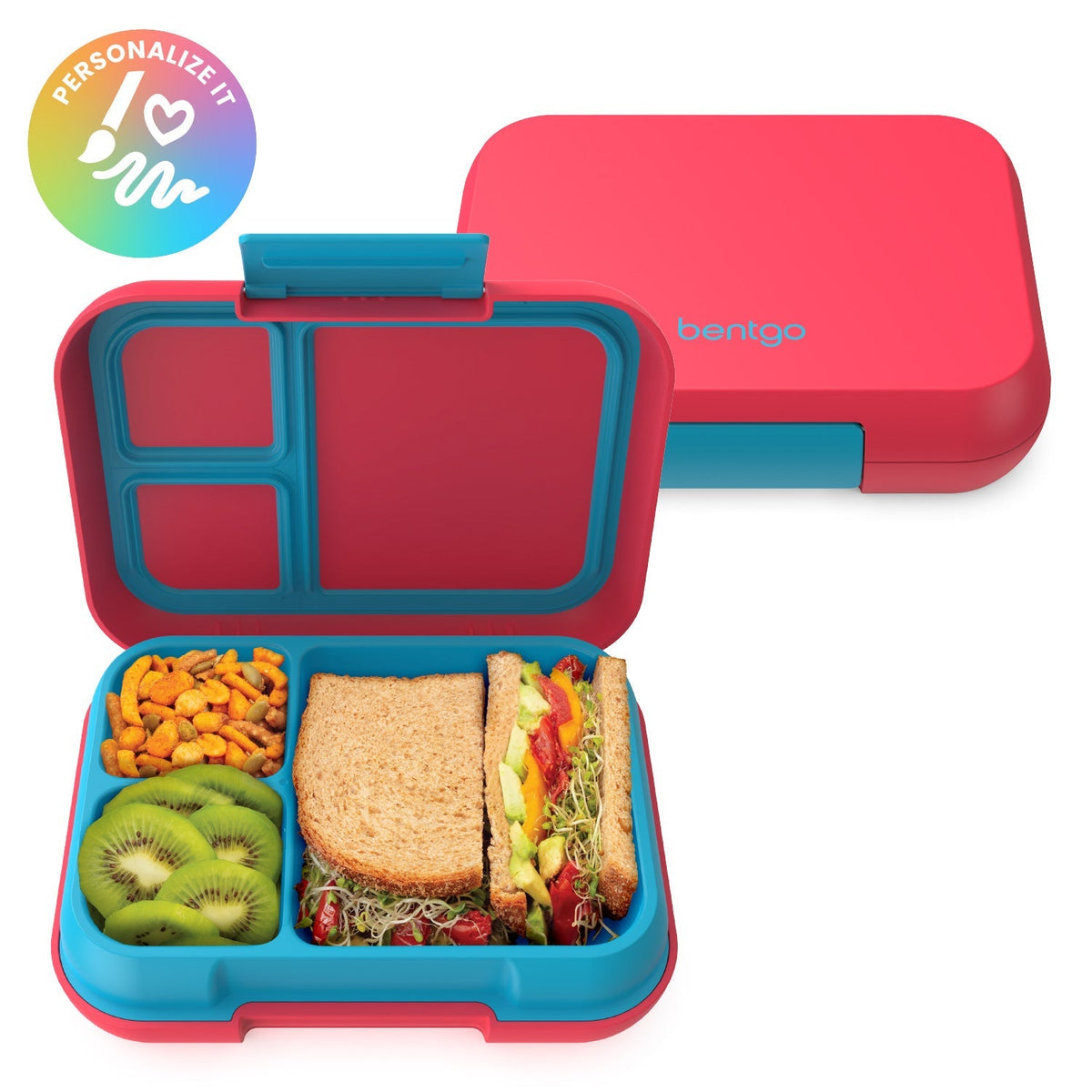 Bentgo Pop Lunch Box - Flame Red/Turquoise