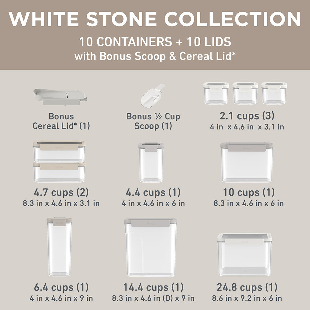Bentgo Pantry Airtight Food Storage Containers (22-pcs)