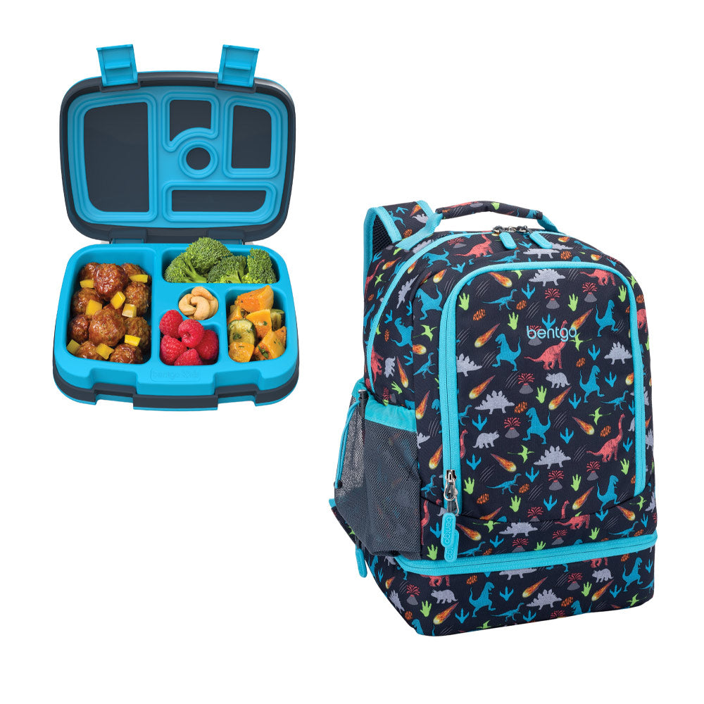 Bentgo Kids Prints Lunch Box & Backpack - Dinosaur