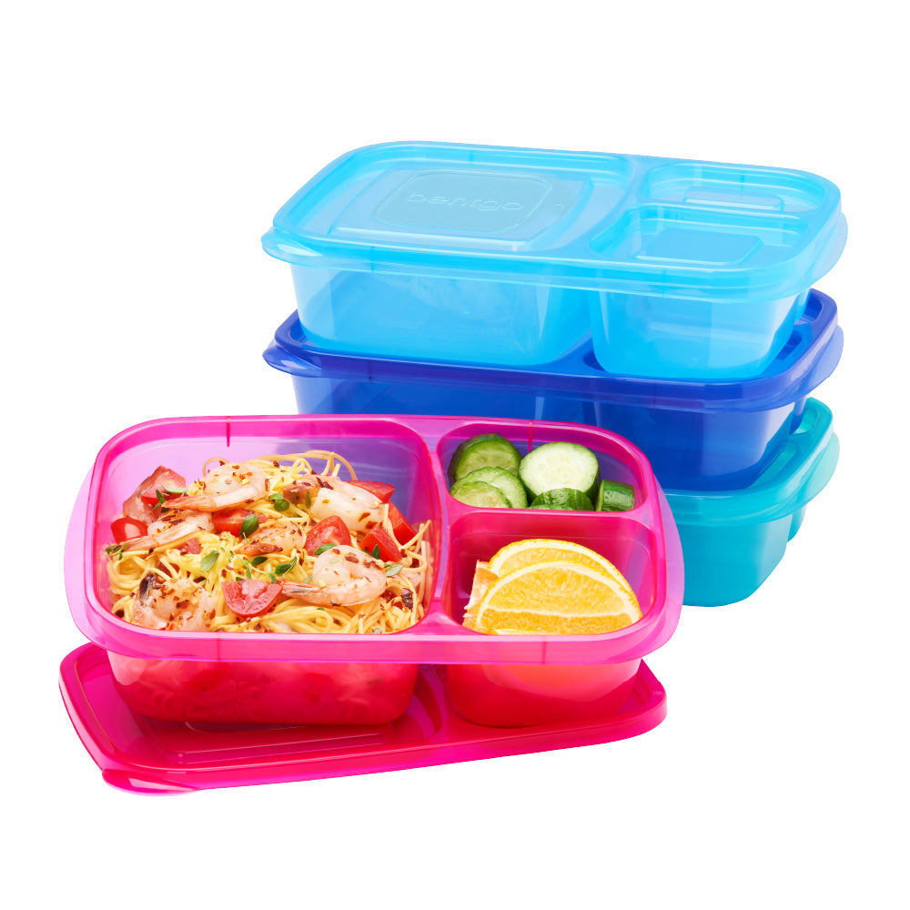 Bentgo Easyboxes 3-Compartment Food Containers 8-Piece Set - Jewel Brights