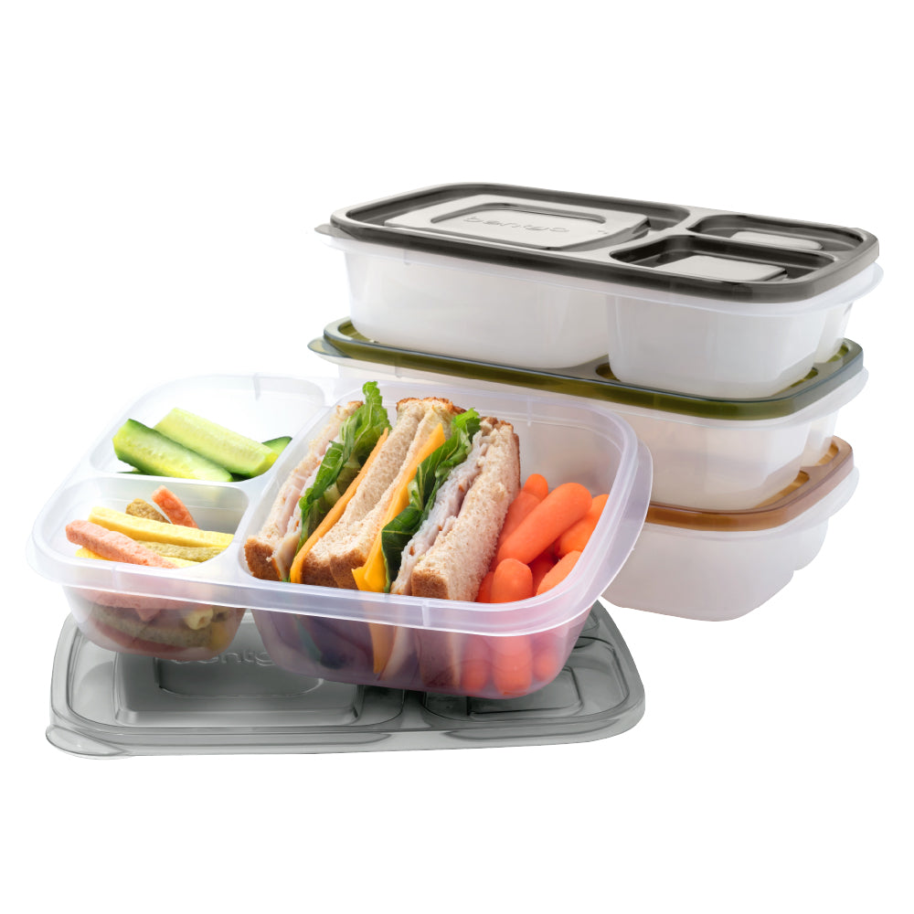 Bentgo Easyboxes 3-Compartment Food Containers 8-Piece Set - Earth Tones