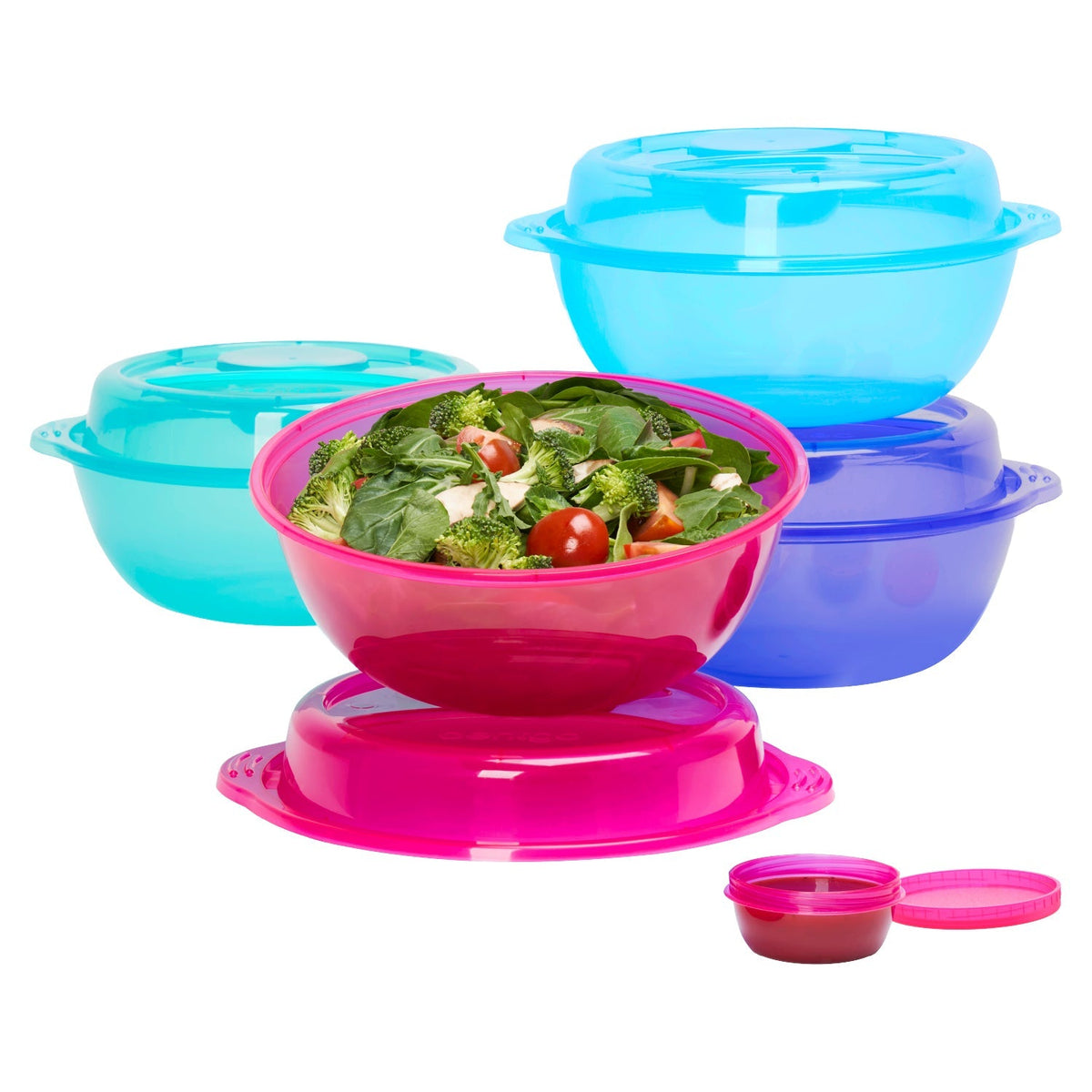 Bentgo Easyboxes Salad-to-Go Containers 8-Piece Set - Jewel Brights