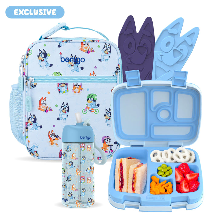 Bentgo + Bluey Kids Prints 5-Piece Lunch Box Set K8