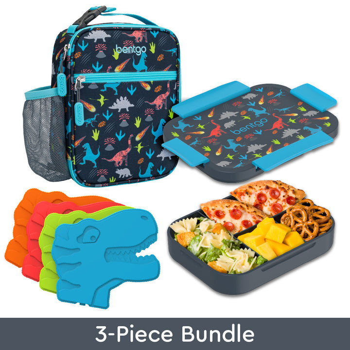 Bentgo Kids Snap & Go Lunch Box, Insulated Lunch Tote, & Ice Packs R2
