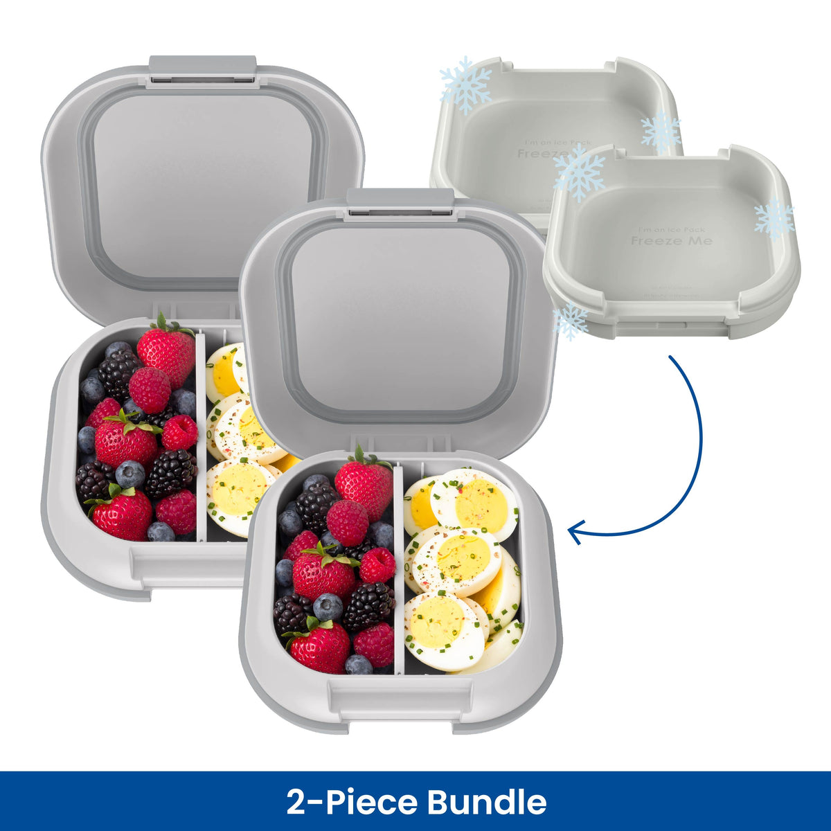 Bentgo Chill Mini Lunch Box (2-Pack) - Crisp Grays