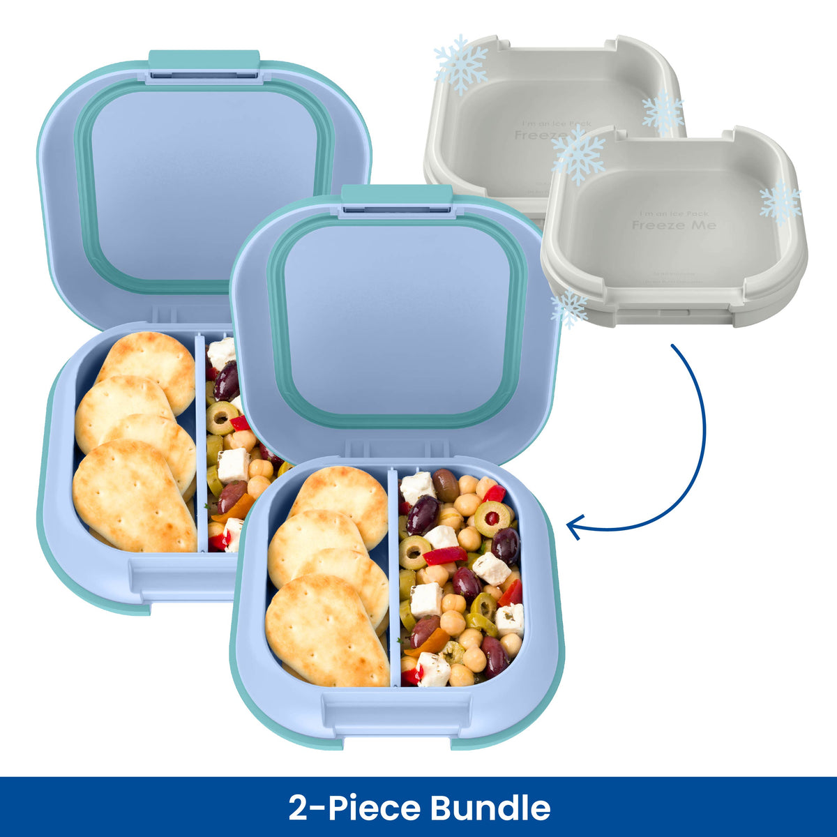 Bentgo Chill Mini Lunch Box (2-Pack) - Tide Blues