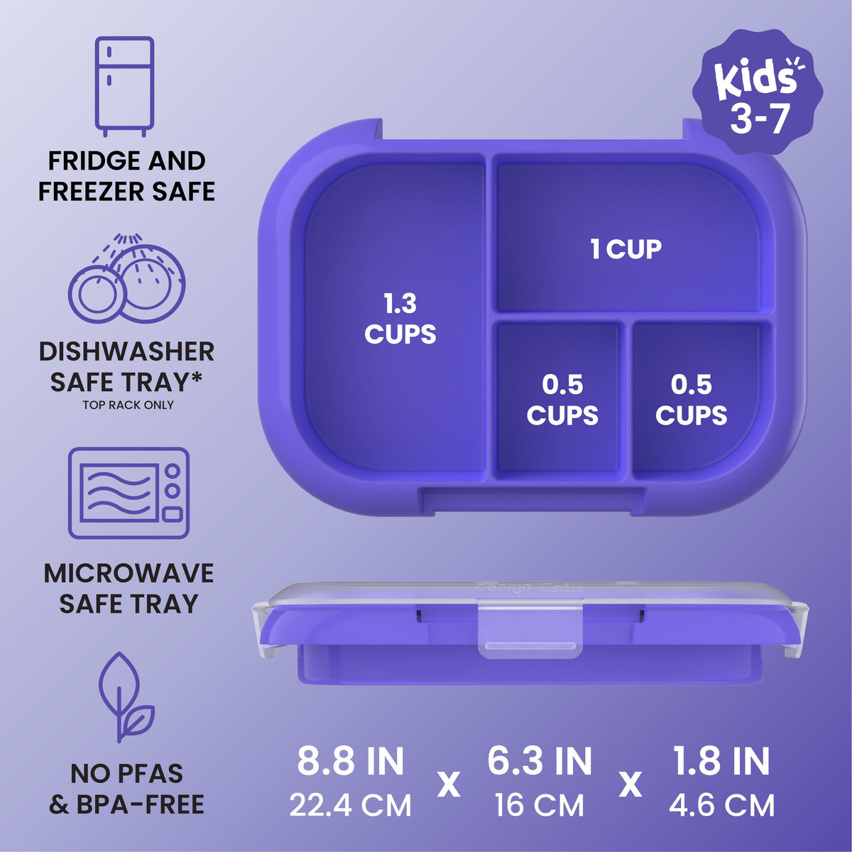 Bentgo Chill Kids Tray with Transparent Cover