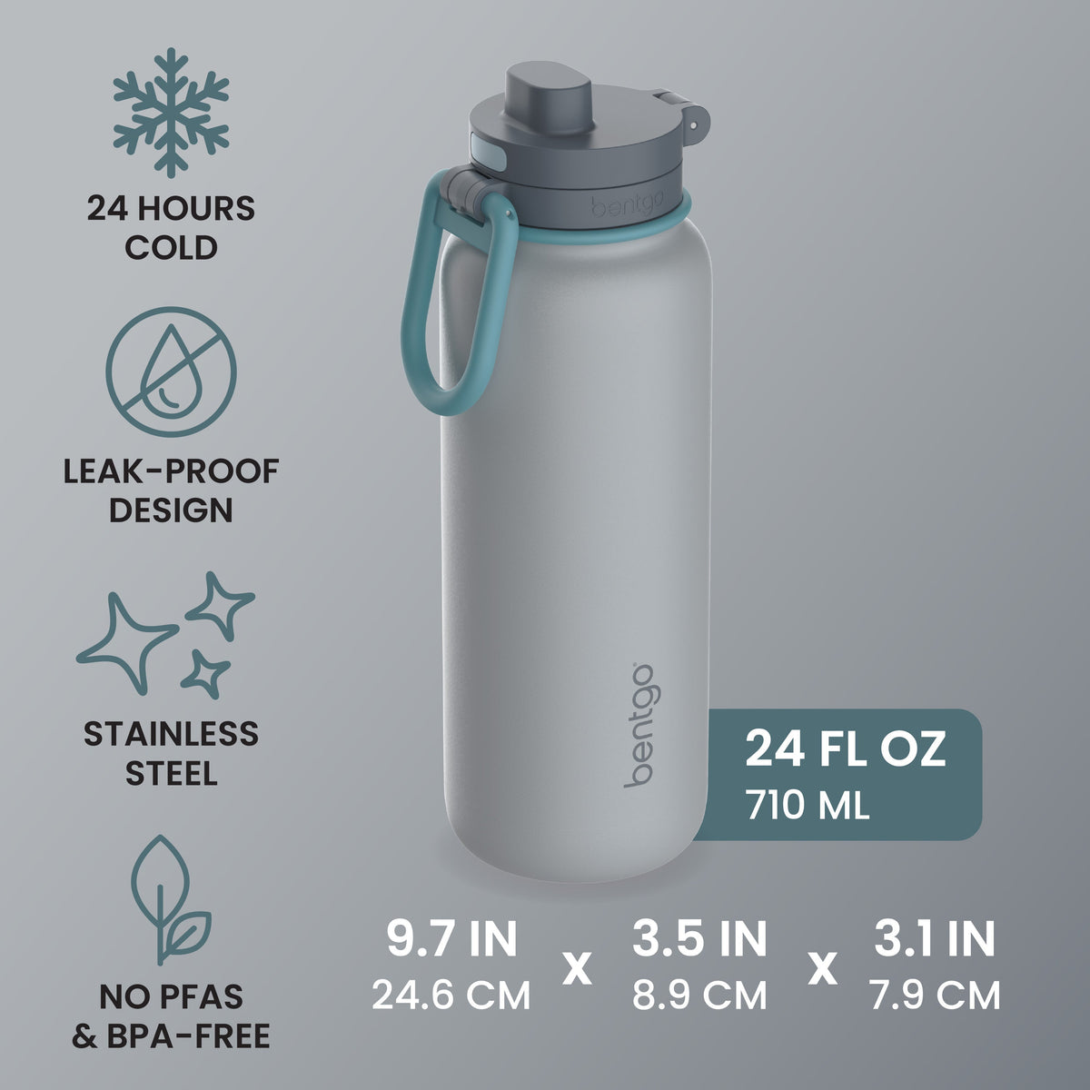 Bentgo Flip 2-in-1 Water Bottle (24 fl oz)