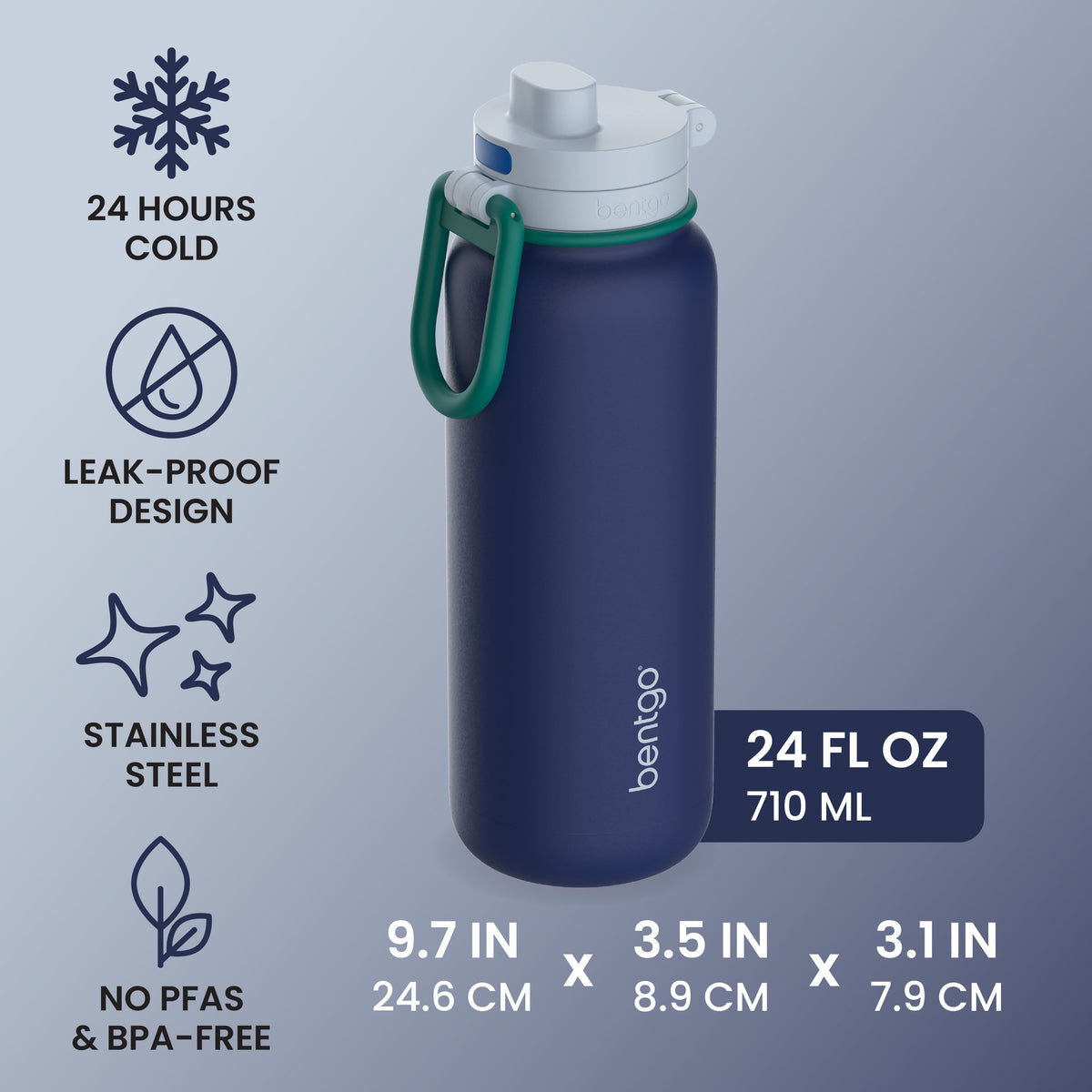 Bentgo Flip 2-in-1 Water Bottle (24 fl oz)