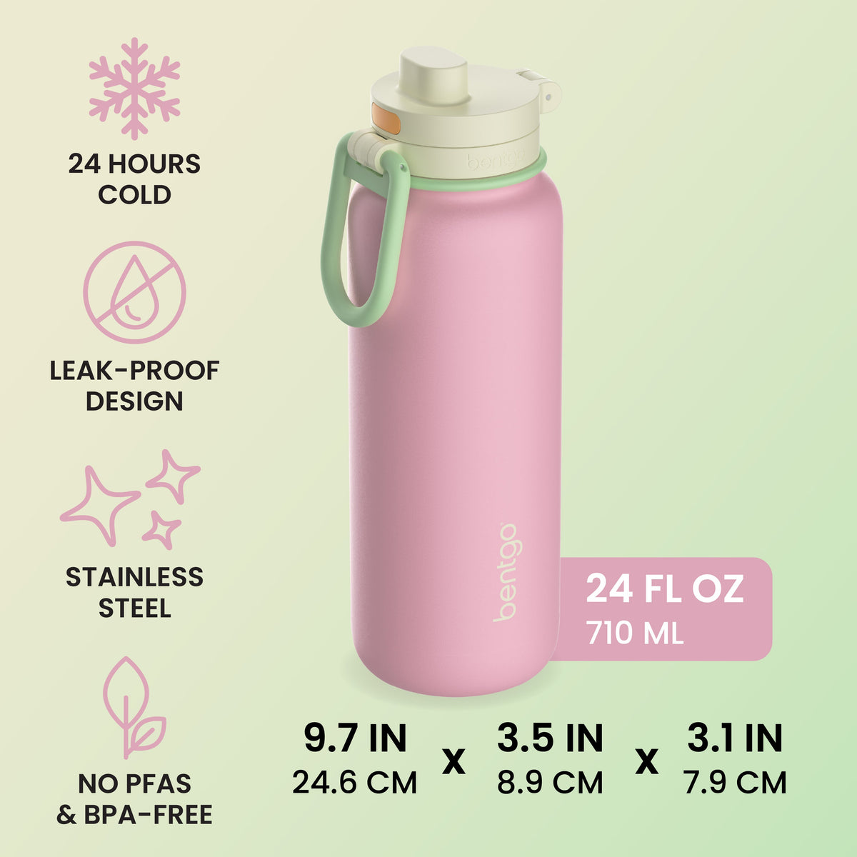 Bentgo Flip 2-in-1 Water Bottle (24 fl oz)