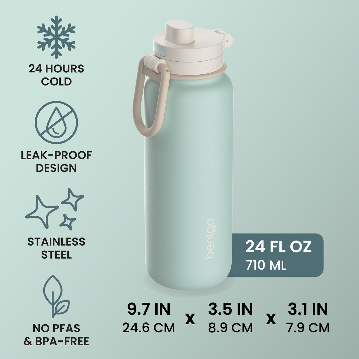 Bentgo Flip 2-in-1 Water Bottle (24 fl oz)