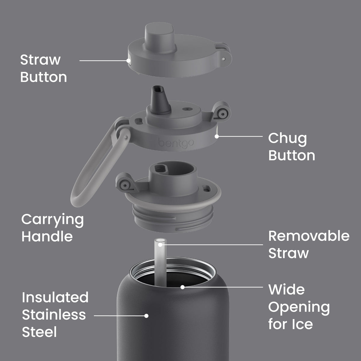 Bentgo Flip 2-in-1 Water Bottle (24 fl oz)