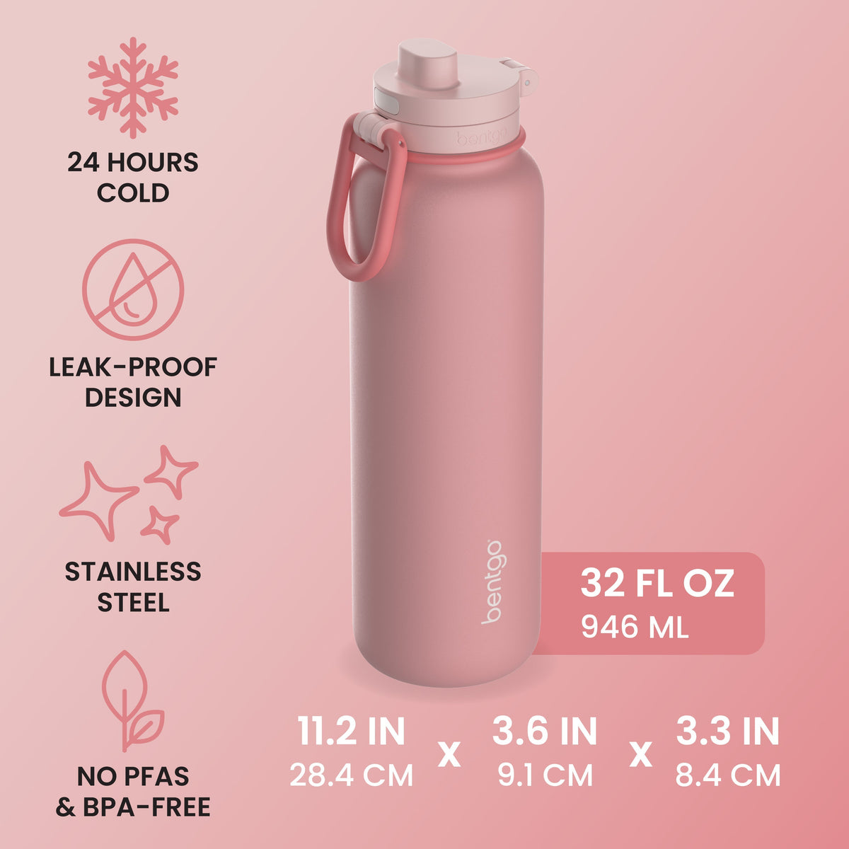 Bentgo Flip 2-in-1 Water Bottle (32 fl oz)