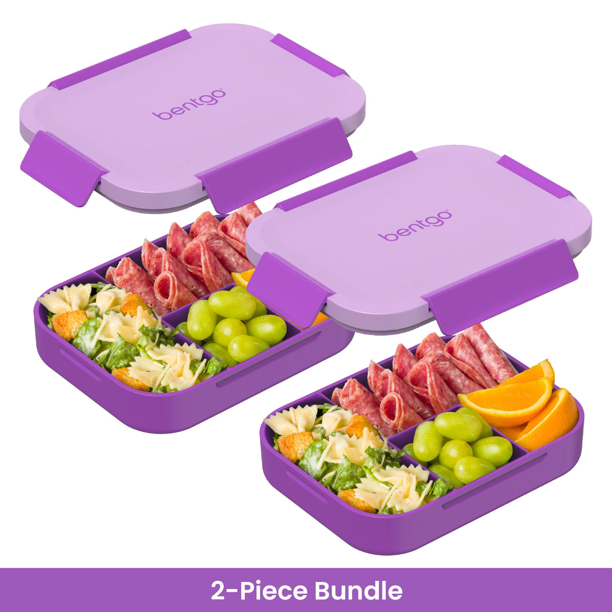 Bentgo Kids Snap & Go Lunch Box (2-Pack) - Purple