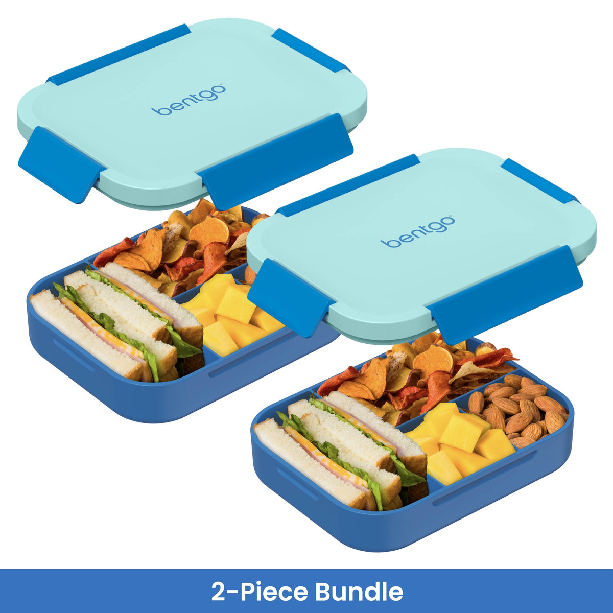 Bentgo Kids Snap & Go Lunch Box (2-Pack) - Blue