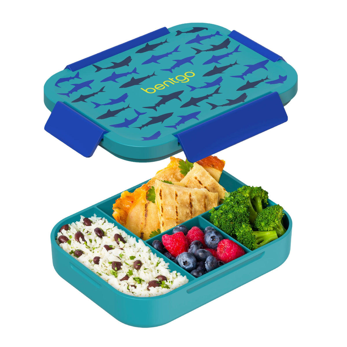 Bentgo Kids Snap & Go Lunch Box - Sharks