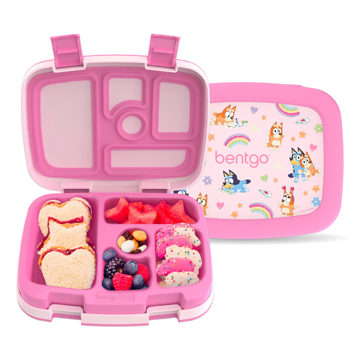 Bentgo + Bluey Kids Prints Lunch Box - Hearts & Crafts