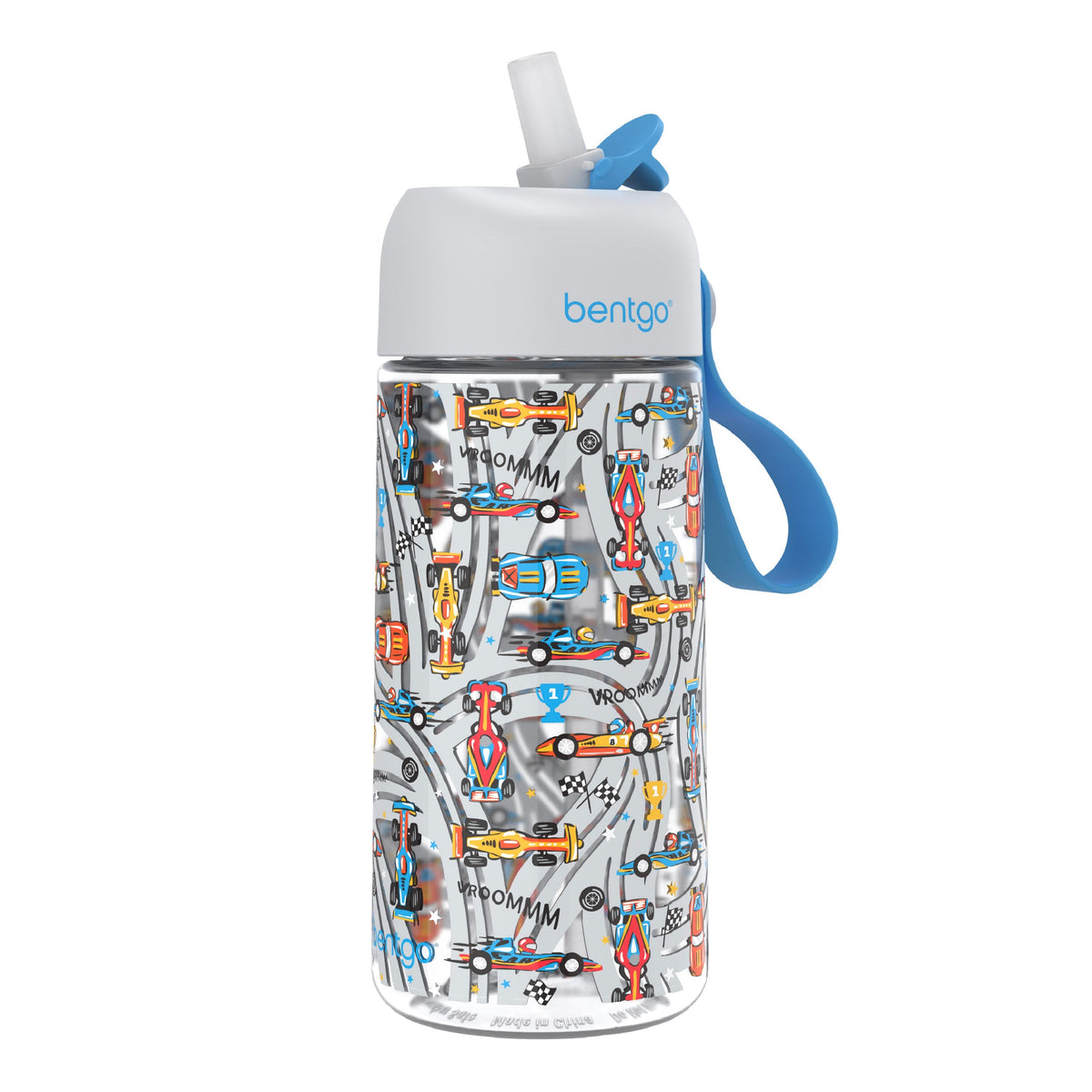 Bentgo Kids Water Bottle - Race Cars