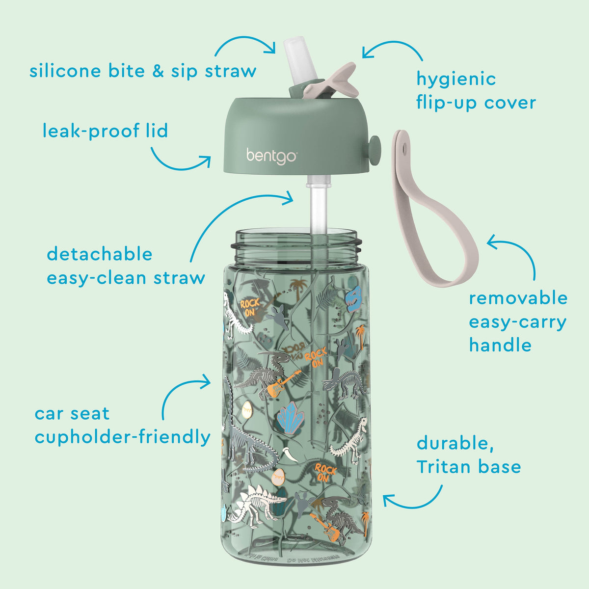 Bentgo Kids Prints Water Bottle (2-Pack)
