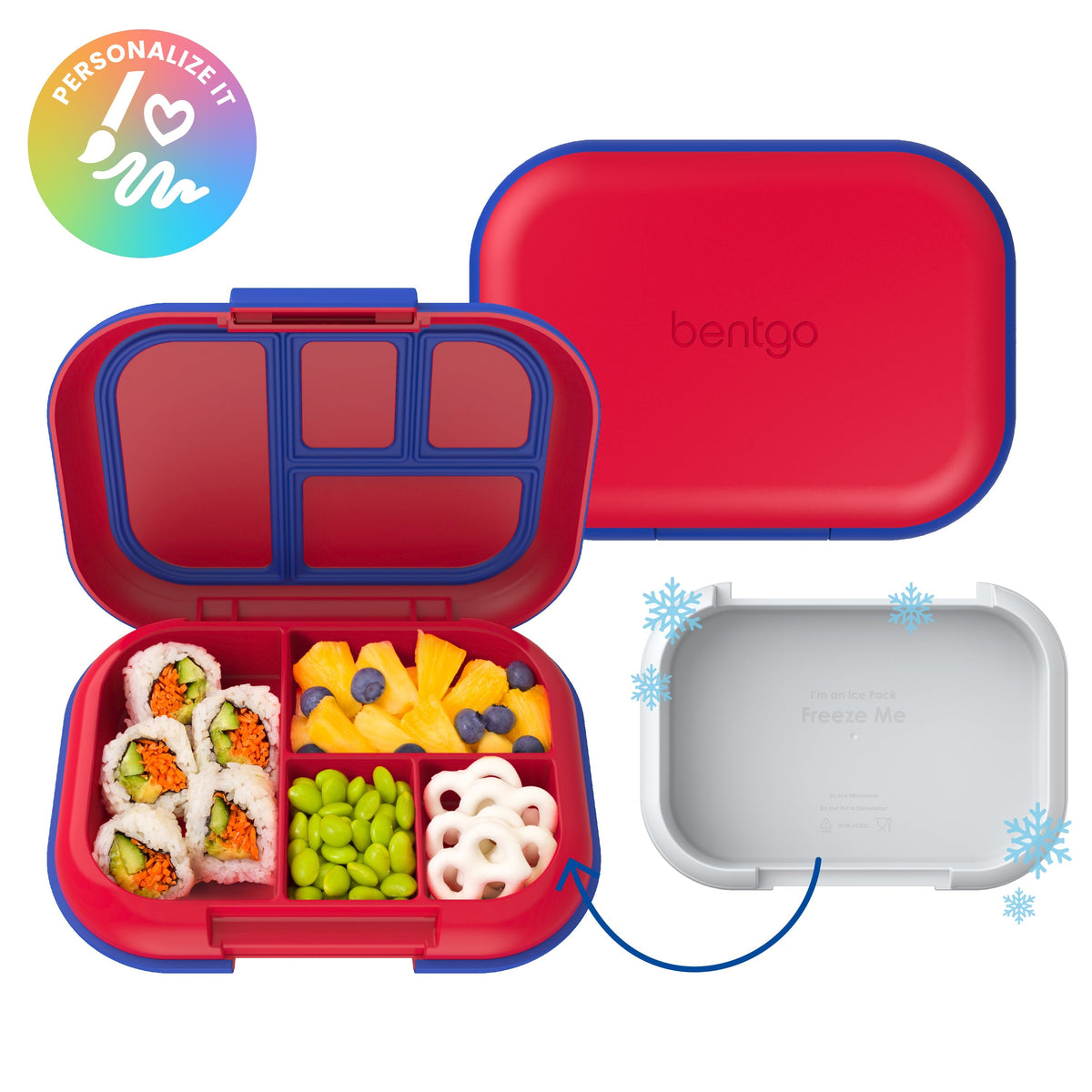Bentgo Chill Kids Lunch Box - Red/Royal