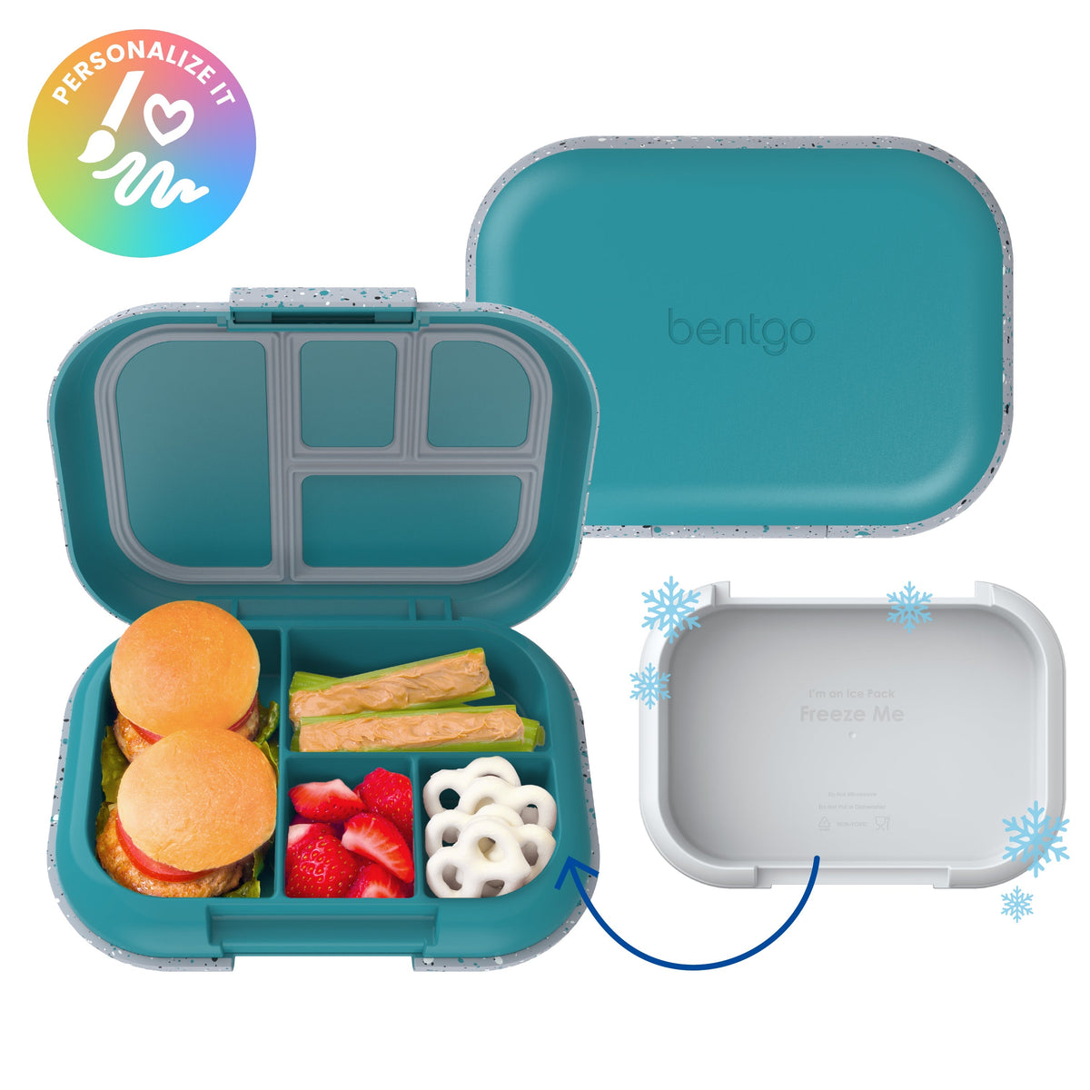 Bentgo Chill Kids Lunch Box - Truly Teal Speckle