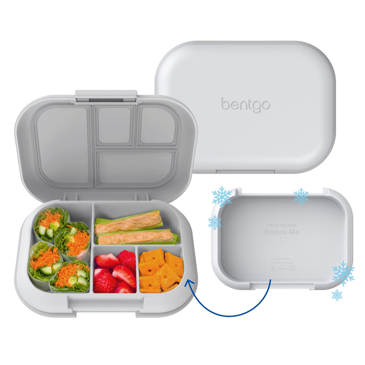 Bentgo Chill Kids Lunch Box (2-Pack) - Gray