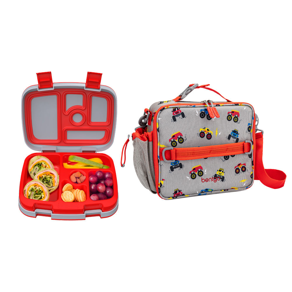 Bentgo Kids Prints Lunch Box & Lunch Bag - Trucks