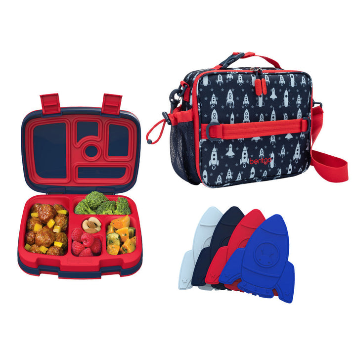 Bentgo Kids Prints Lunch Box, Lunch Bag, & Ice Packs H6