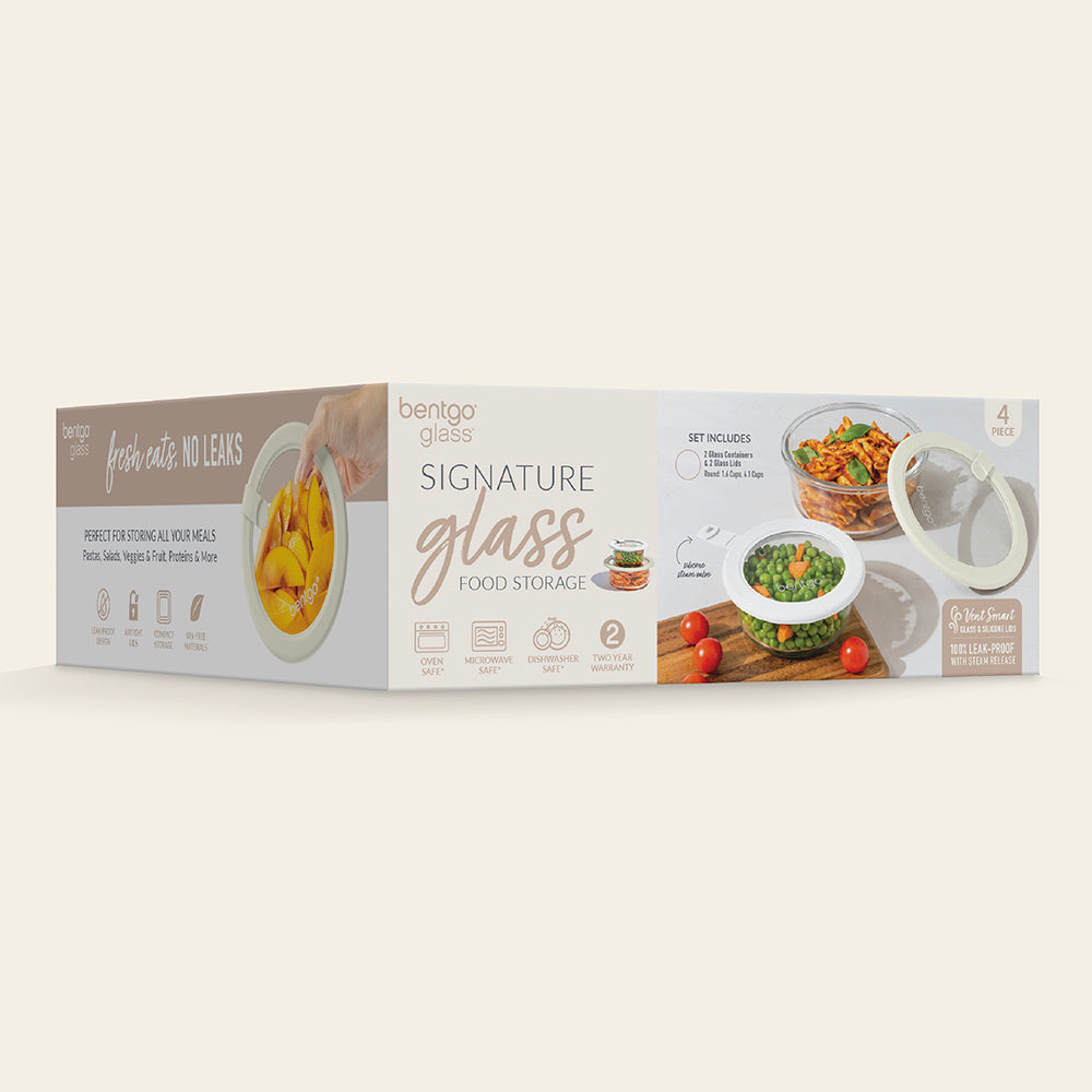 Bentgo Signature Glass Food Storage Set (4-Piece)