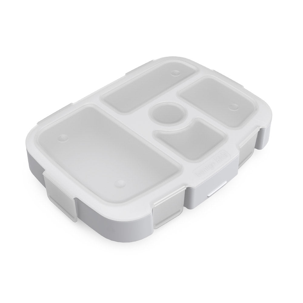 Bentgo Kids Tray with Transparent Cover (Glitter) - Silver Glitter