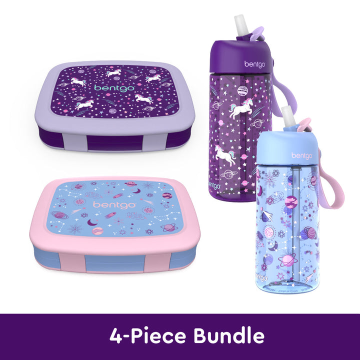 Bentgo Kids Prints Lunch Boxes & Water Bottles W6